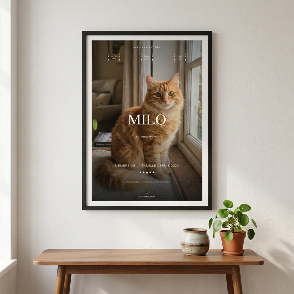 Affiche cinéma personnalisée pour chat