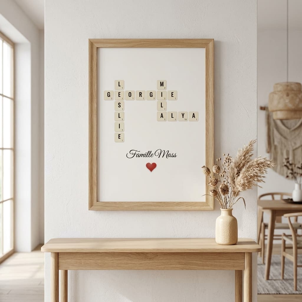 Tableau Personnalisé Famille Prénoms — affiche personnalisée famille L'Instant Perso