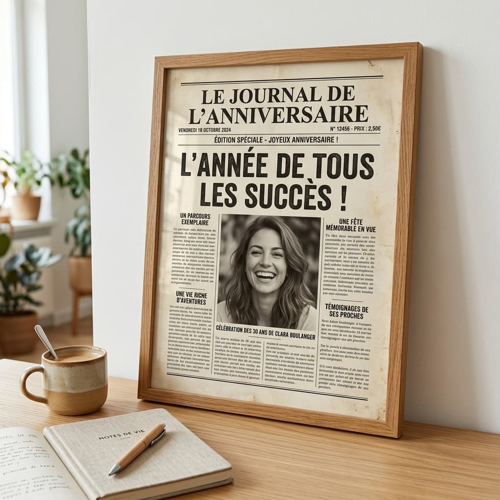 Affiche Bouquet Anniversaire — affiche personnalisée Anniversaire L'Instant Perso