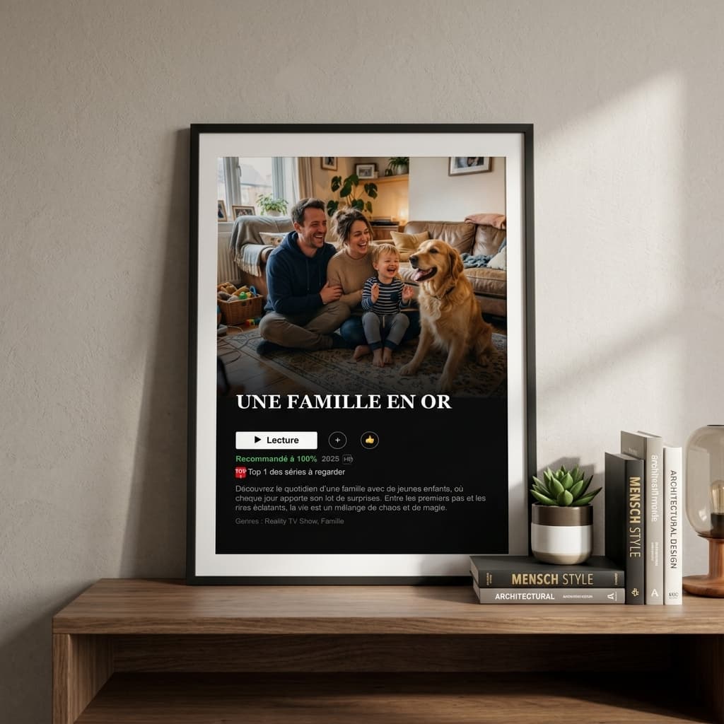 Affiche Film Notre Histoire — affiche personnalisée Mariage L'Instant Perso